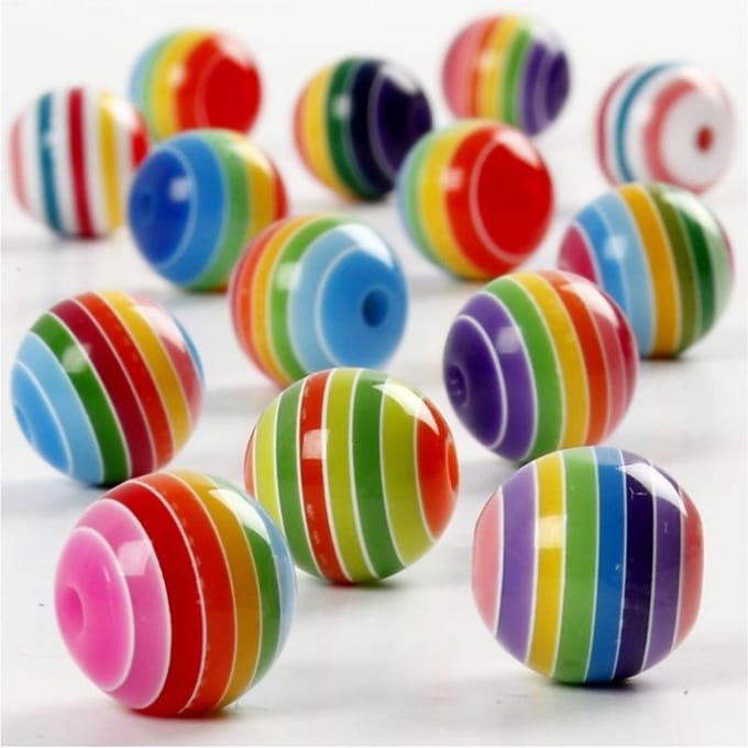 CC Resin Kralen Rond 12 mm Multi Mix 50 stuks