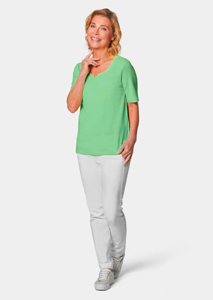 Goldner T-shirt Korte mouw basic shirt van katoen