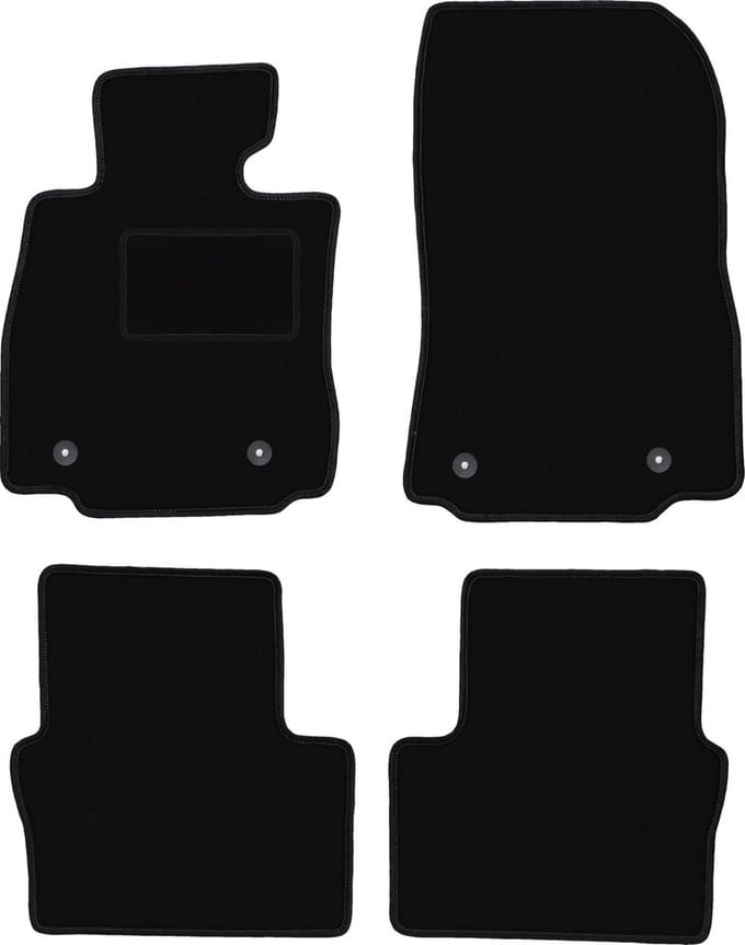 Zwarte veloursmatten voor: Mazda 2 III hatchback (2015-)