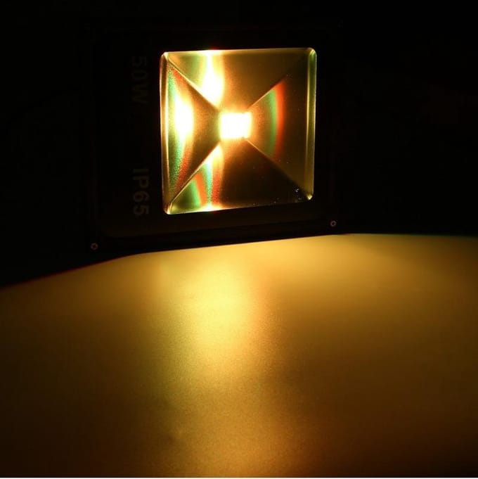 LED Bouwlamp / Schijnwerper - Geel - 10 Watt - Buitenverlichting