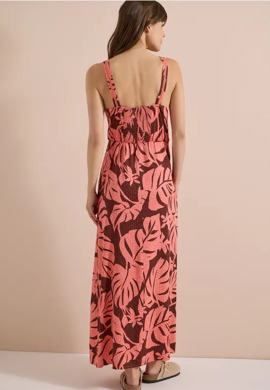 Maxi-jurk met V-hals en print