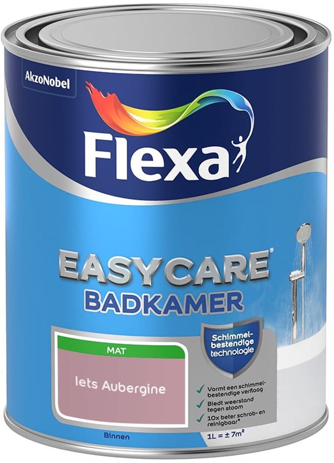 Flexa - Easycare Badkamer - Iets Aubergine - Mengverf - 1 L