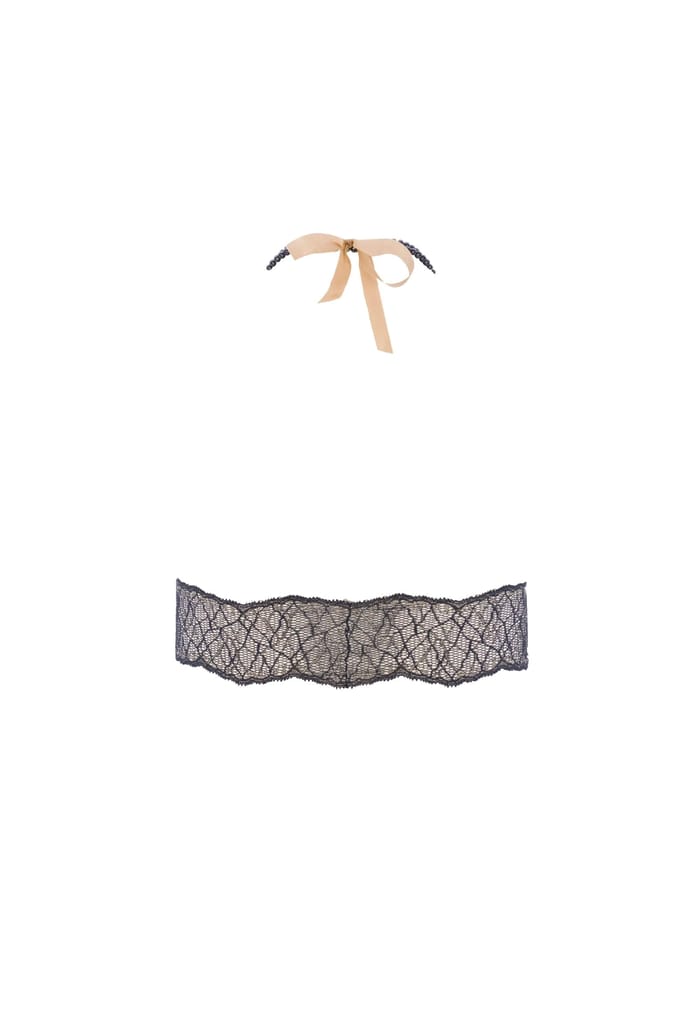 Bracli | Sydney Zwarte Beha met Zwarte Parels | Lingerie Maat Plus