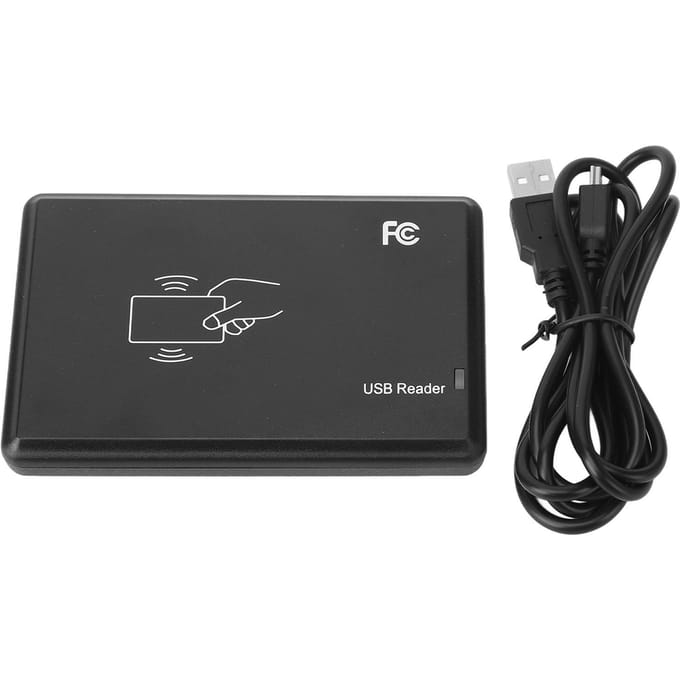 ID-kaartlezer Lage Frequentie 125KHZ RFID ID-kaartlezer met USB-interface Toegangscontrolekaart black