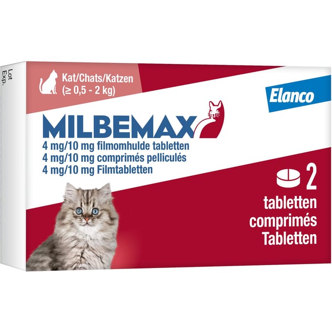 Milbemax kitten tot 2 kg - 1 st à 2 Tabletten