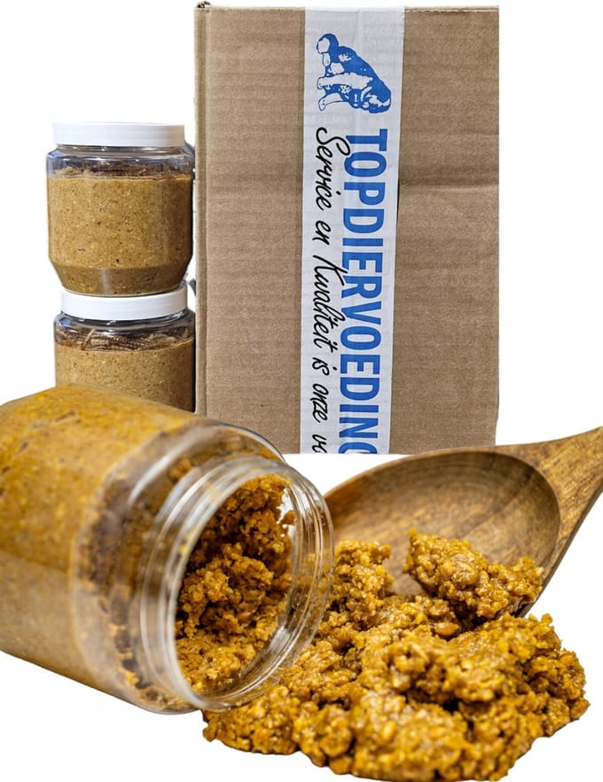 Pindakaas Naturel voor Vogels - 12 potten a 350 gram
