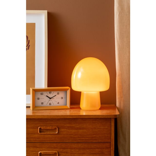 Karlsson wekker lujo rectangle ochre yellow & navy blue