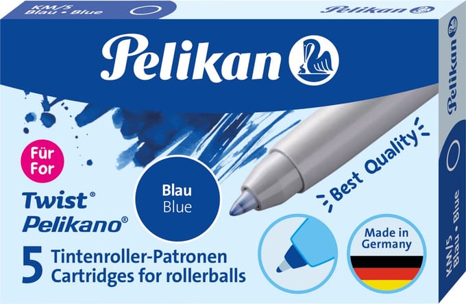 Pelikan rollerpatronen Eco - Koningsblauw - 2x5 stuks