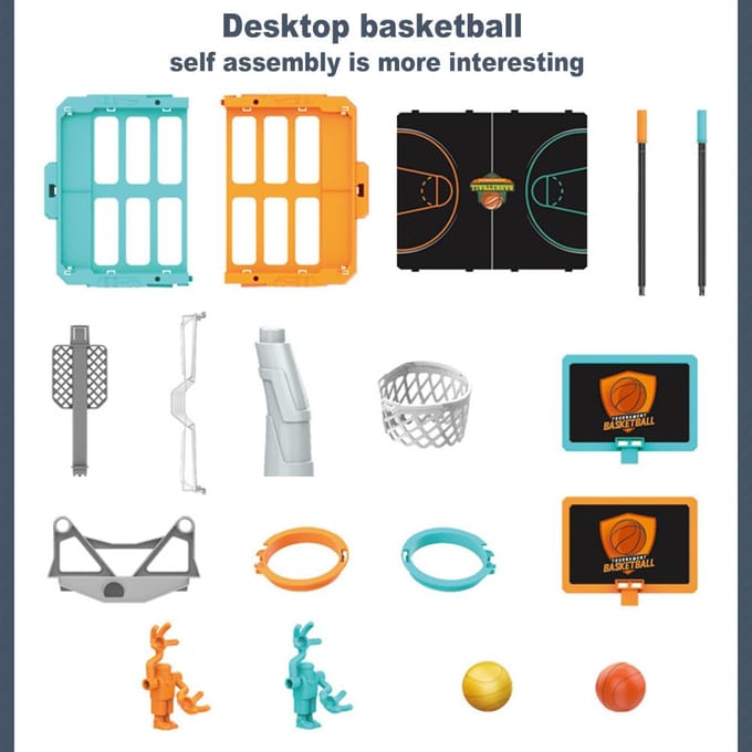 Jeu de Baby-foot pour Enfants Jeu de Basket-ball pour Enfants Jeu Interactif Parent-Enfant Double blue