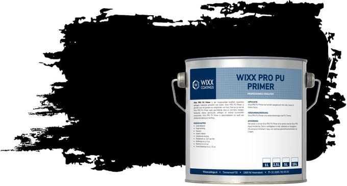 Wixx PRO PU Primer - 20L - RAL 9005 | Gitzwart