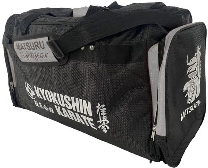 Matsuru Hong Ming Kyokushin Sporttas Zwart - Zilver - Groot