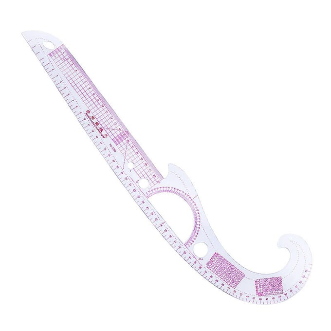 7-delige Franse Curve Liniaal Set Hoge Nauwkeurigheid Complete Gereedschappen Naailinialen Set met Schaal voor Beginners white
