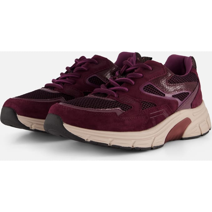 Gabor Rollingsoft Sneakers Bordeauxrood Suède - Maat 3