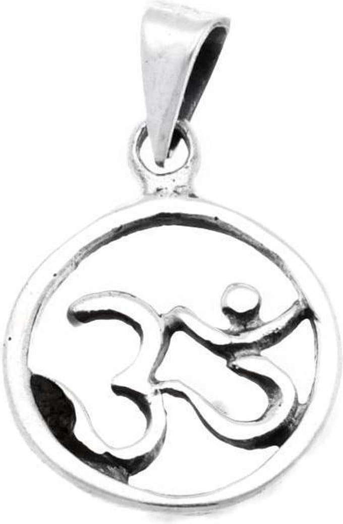 Zilveren Ohm kettinghanger