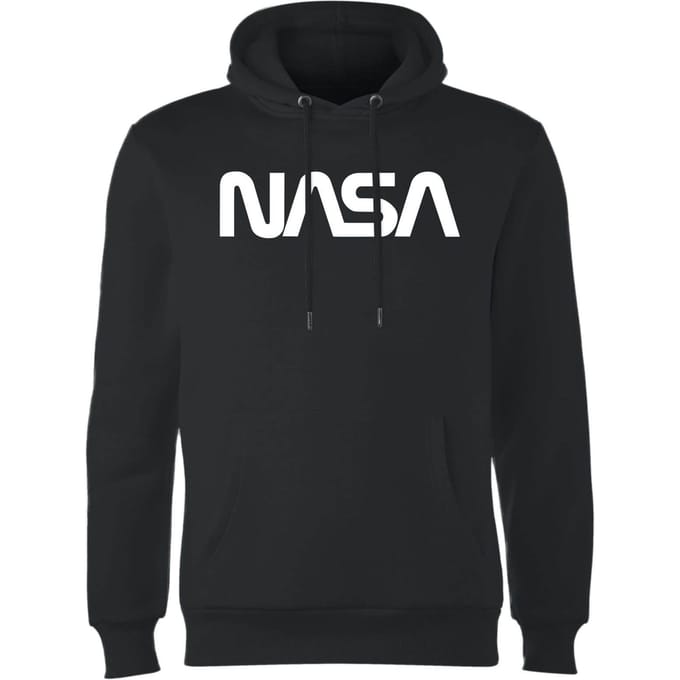 NASA Worm Logotype Hoodie - Zwart - S