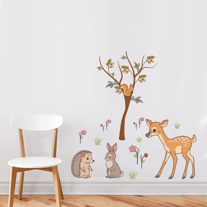 Muursticker bosdieren