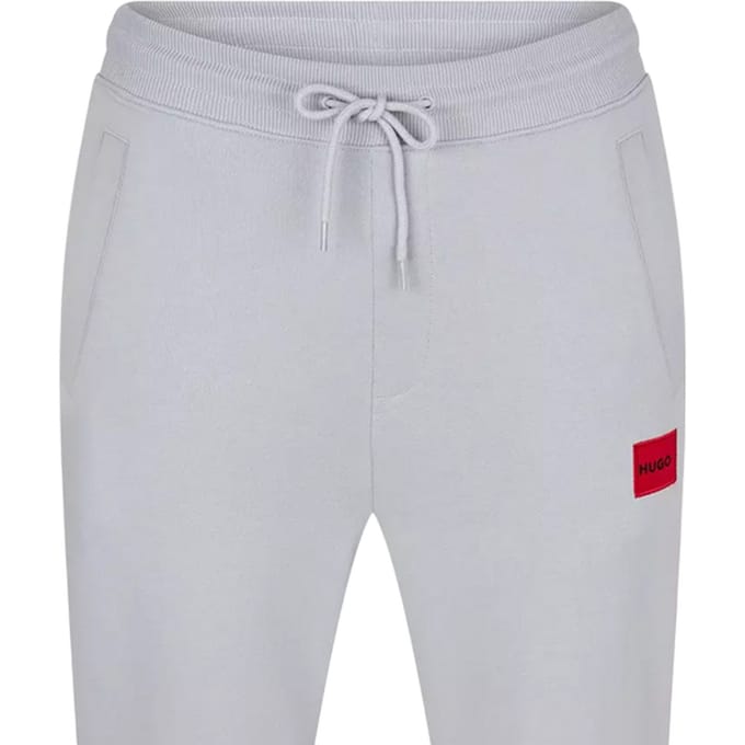 Hugo Heren Fleece Logo Relaxed Fit Joggingbroek (Medium Blauw)
