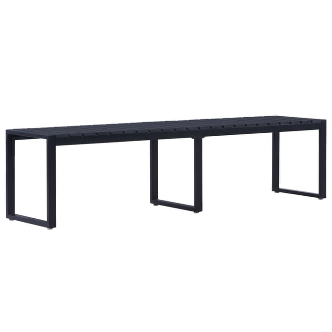 vidaXL - Tuinbank - 180 - cm - PS-plaat - zwart
