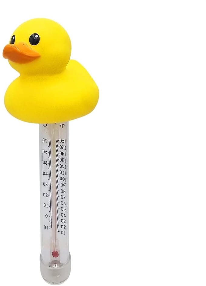 Drijvende Thermometer - Zwembad Meter - Water Temperatuur - Dieren Design - 94 x 76 cm - Geel