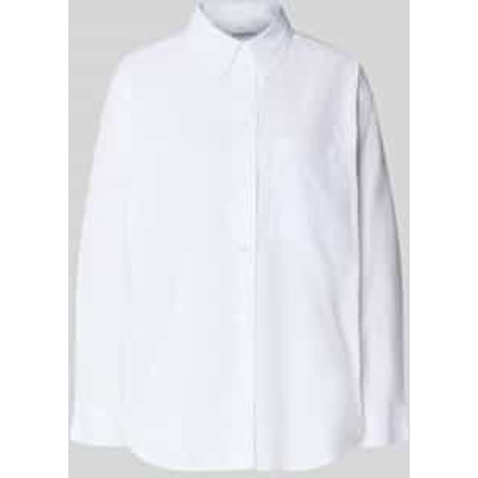 Oversized overhemdblouse van puur katoen