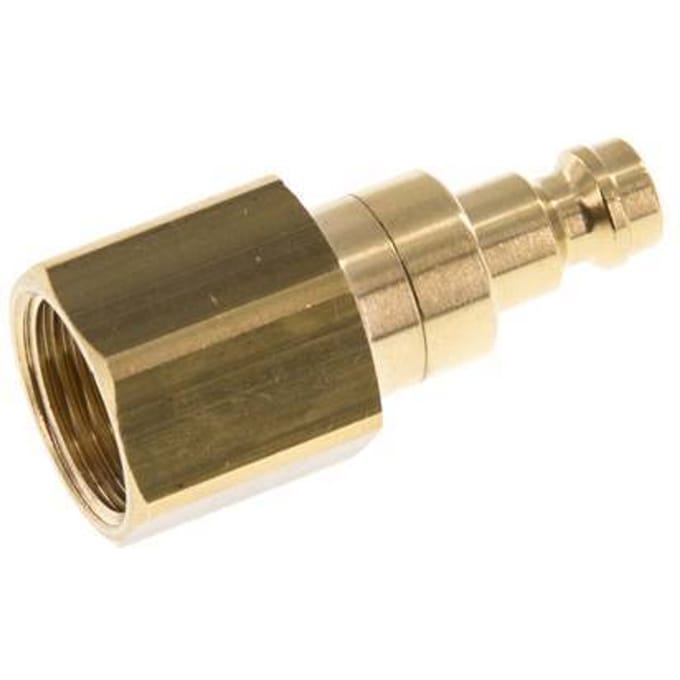 Messing DN 5 Luchtkoppeling Insteeknippel G 3/8 inch Binnendraad Double Shut-Off