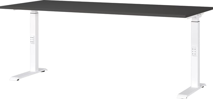 Bureau Galileo Wit - Grafiet - 180x80cm - Hoogte 91 cm - In hoogte verstelbaar