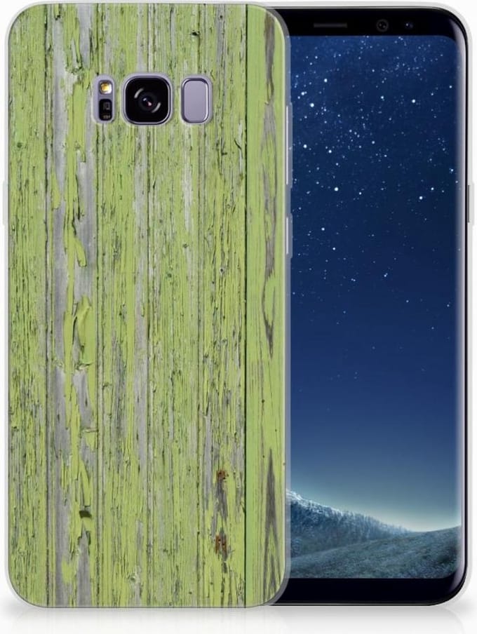 Samsung Galaxy S8 Plus Bumper Hoesje Green Wood
