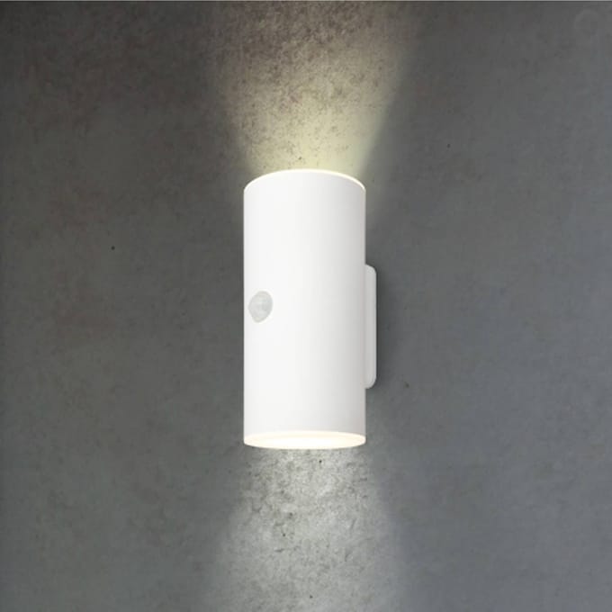 BRILONER Lima - Lampe d'extérieur - Buitenlamp met bewegingssensor - wandlamp oplaadbaar - USB - 15,5 x 7 x 8,5 cm - Wit