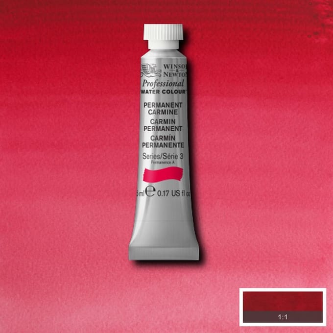 Watercolor paint W&N 5ml – 479 Permanent Carmine