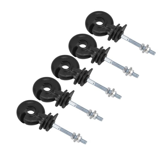 100 Set Isolateur Clôture Électrique Isolateur Poteau Fer Système Réseau Électrique Isolateur Clôture Élevage black