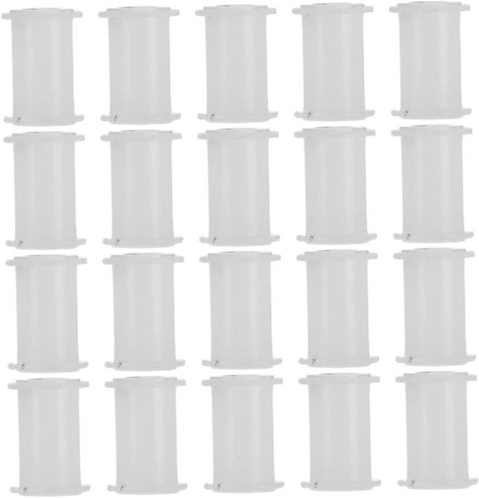 Cassetteband Transport Rollers - Pinch Roller Hubs - Cassettedeck Reparatie - Slijtvaste Constructie - 20 Stuks - Wit