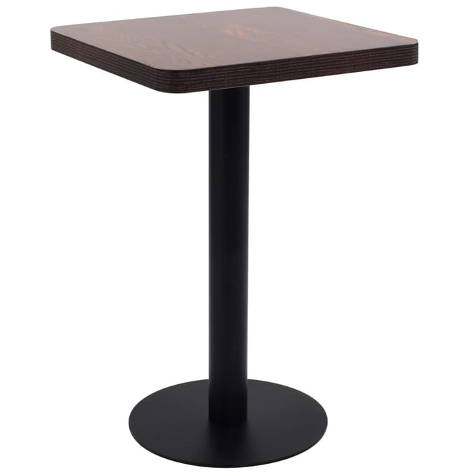 vidaXL - Bistrotafel - 50x50 - cm - MDF - donkerbruin