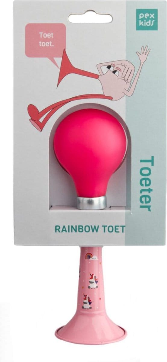 Kindertoeter recht PexKids Unicorn - roze met roze bol