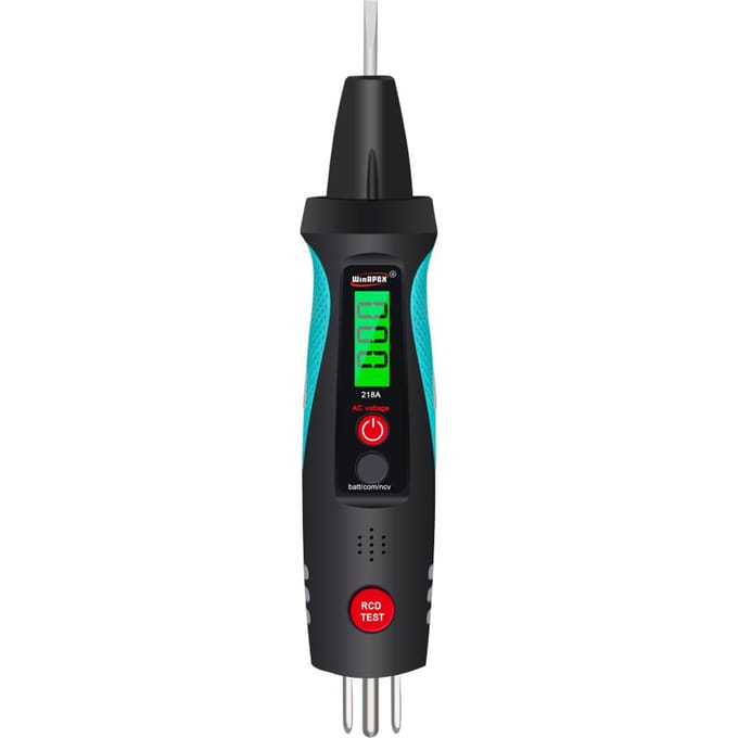Analyseur de circuit de prise 2 en 1 Testeur de tension intelligent Testeur de prise 12-300ACV Batterie 1,5 V 9 V multicolore