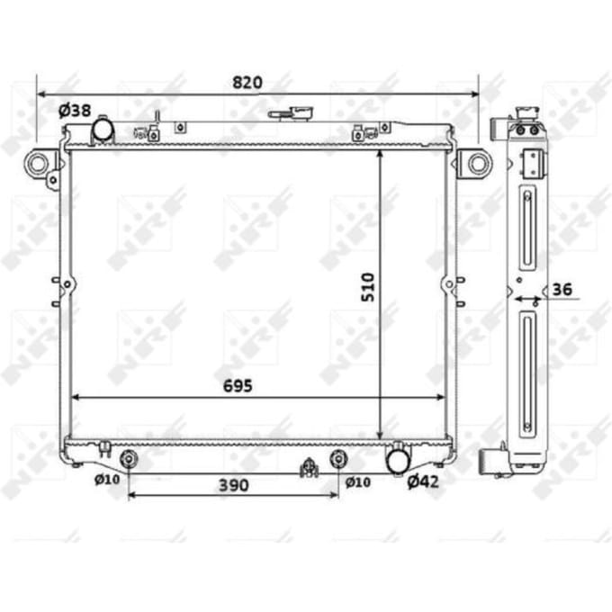 Radiator, motorkoeling NRF 53919