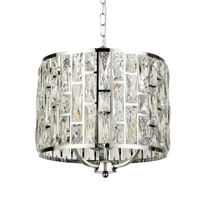 Searchlight Hanglamp Bijou, kap met kristallen, Ø 38 cm