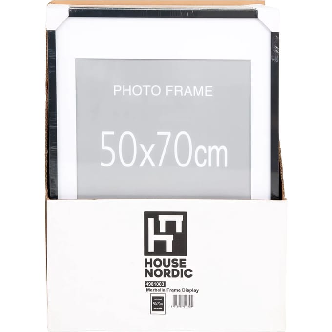 Set van 7 zwarte en 8 natuurlijke mdf frames House Nordic Marbella