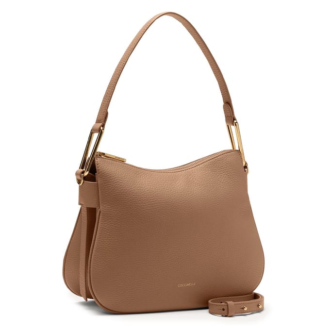 COCCINELLE Leren Schoudertas Magie Soft Shoulder Bag Skin Lichtbruin