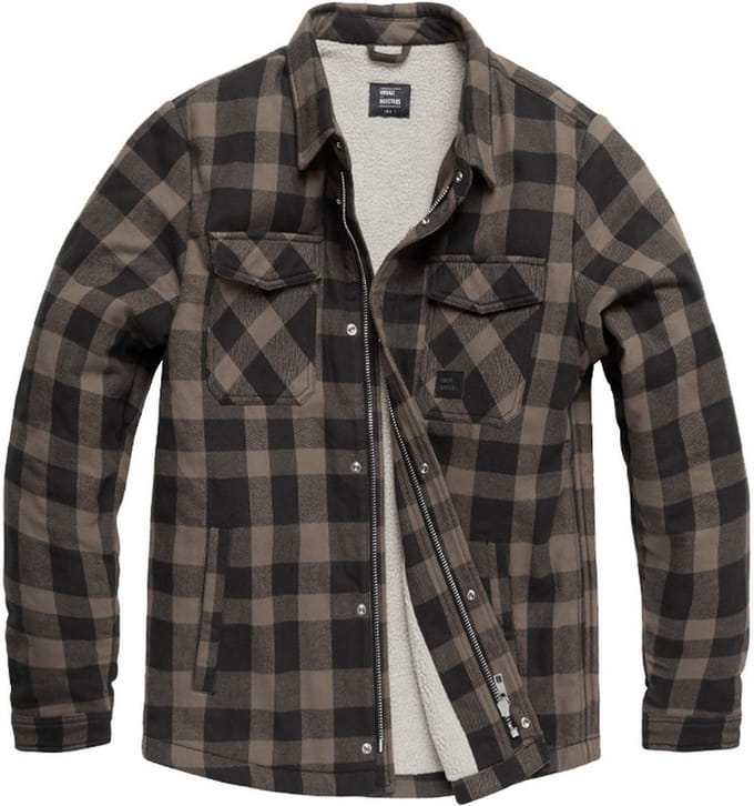 Vintage Industries Craft heavyweight sherpa shirt grey M
