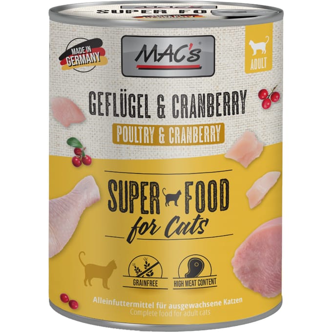 MAC's CAT - Blik 6x800g - Gevogelte, Rundvlees & Veenbes
