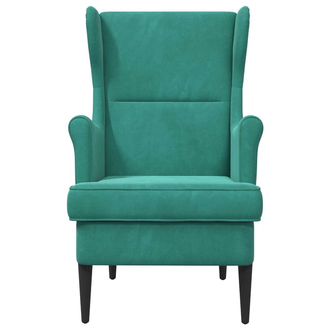 vidaXL - Fauteuil - Turquoise - Fluweel