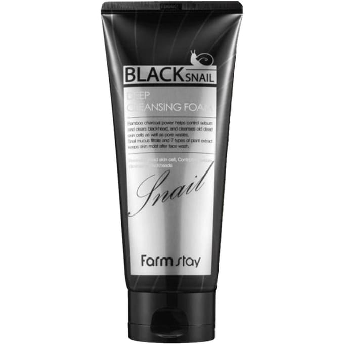 FARM STAY Black Snail Deep Cleansing Foam 180ml (3 opties) 1pcs gray