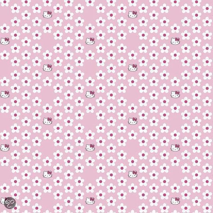 Dutch wallcoverings Behang Hello Kitty Flower power