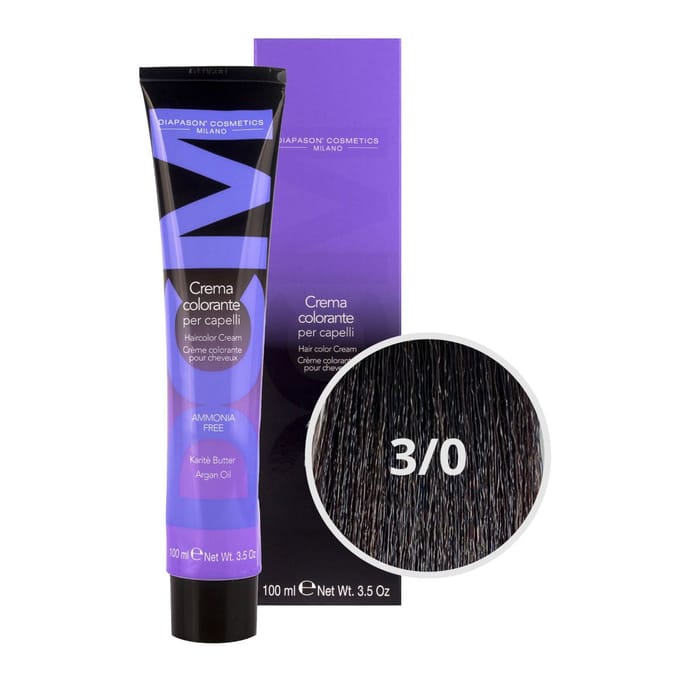 DCM Hair Color Cream Ammonia Free 3/0 Natural 100ml