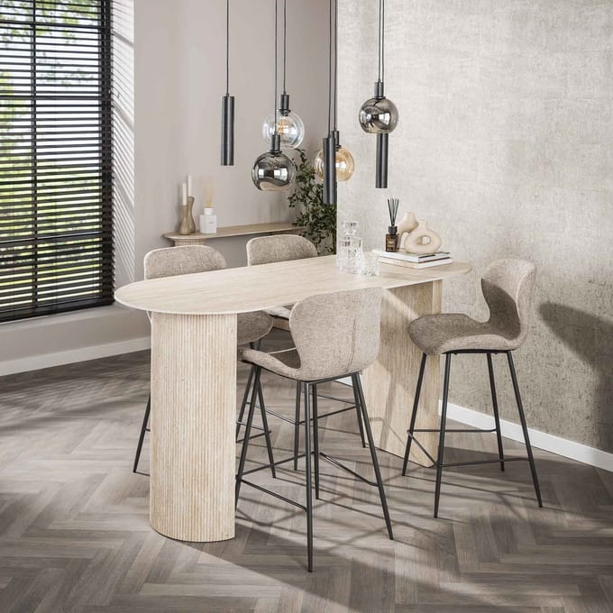 Archon Moderne Bartafel Keramiek Travertin 178x70 cm