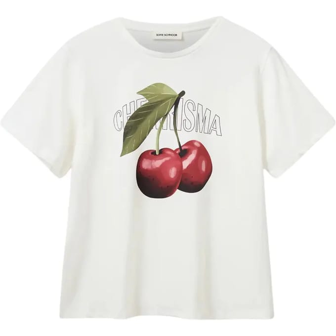 T-shirt met kersenprint voor dames Sofie Schnoor Zenasw