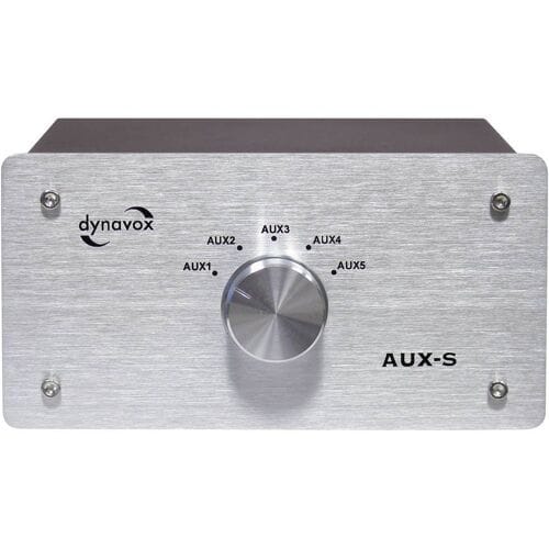 Dynavox AUX-S stereo ingangsuitbreider 5 ingangen in het zilver