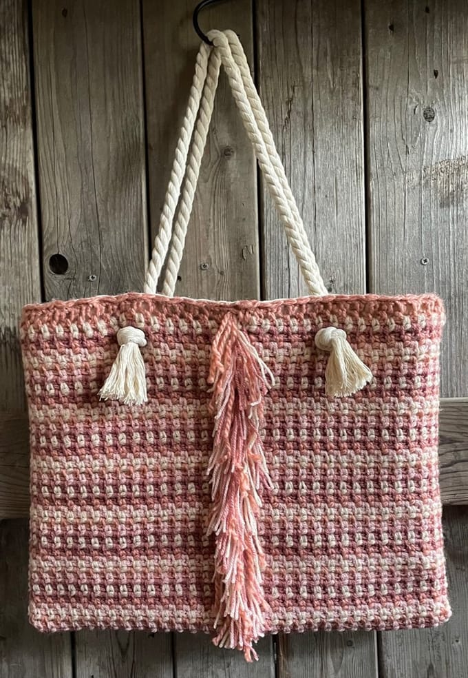 HAAKPAKKET TAS PINK MOSS