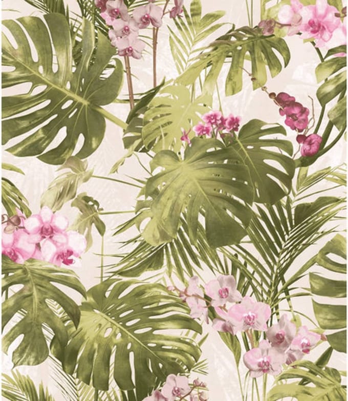 DUTCH - WALLCOVERINGS - Behang - Paradiso - groen - en - roze