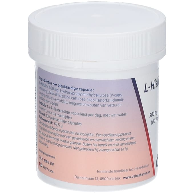 Deba Pharma L-Histidine 100 Plantaardige Capsules